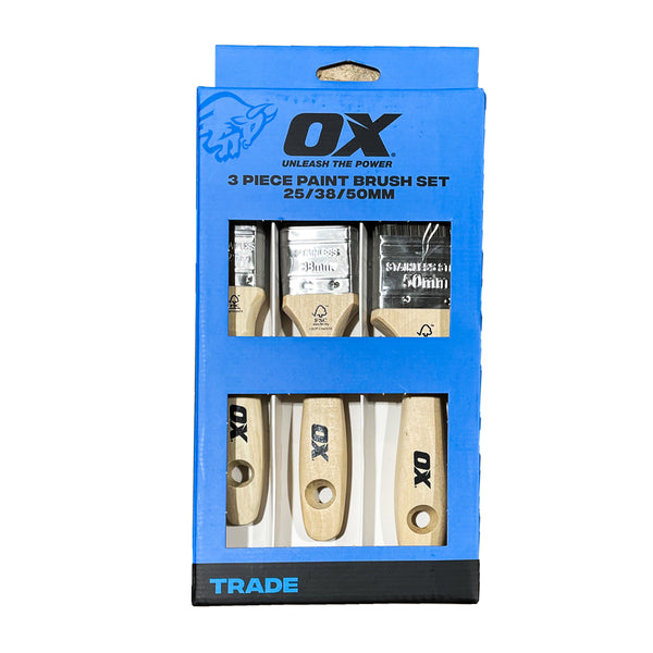 Ox trade brush set 3 piece