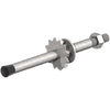 Straight leg striker for self locking gate catch