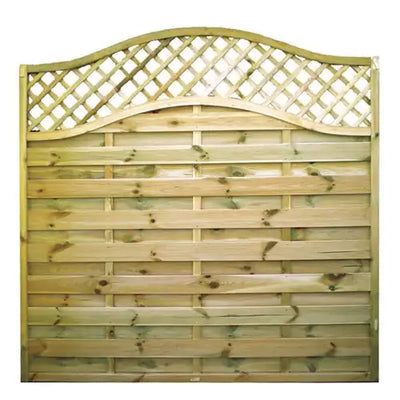 San Remo Omega Panel with Trellis Fence Panel